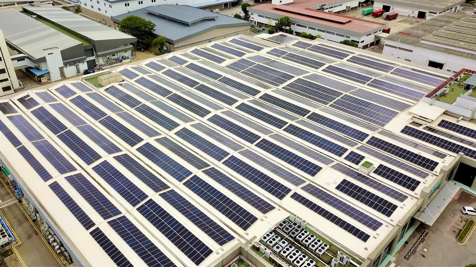 Singtel NCS Data Centre large-scale rooftop solar installation Singapore