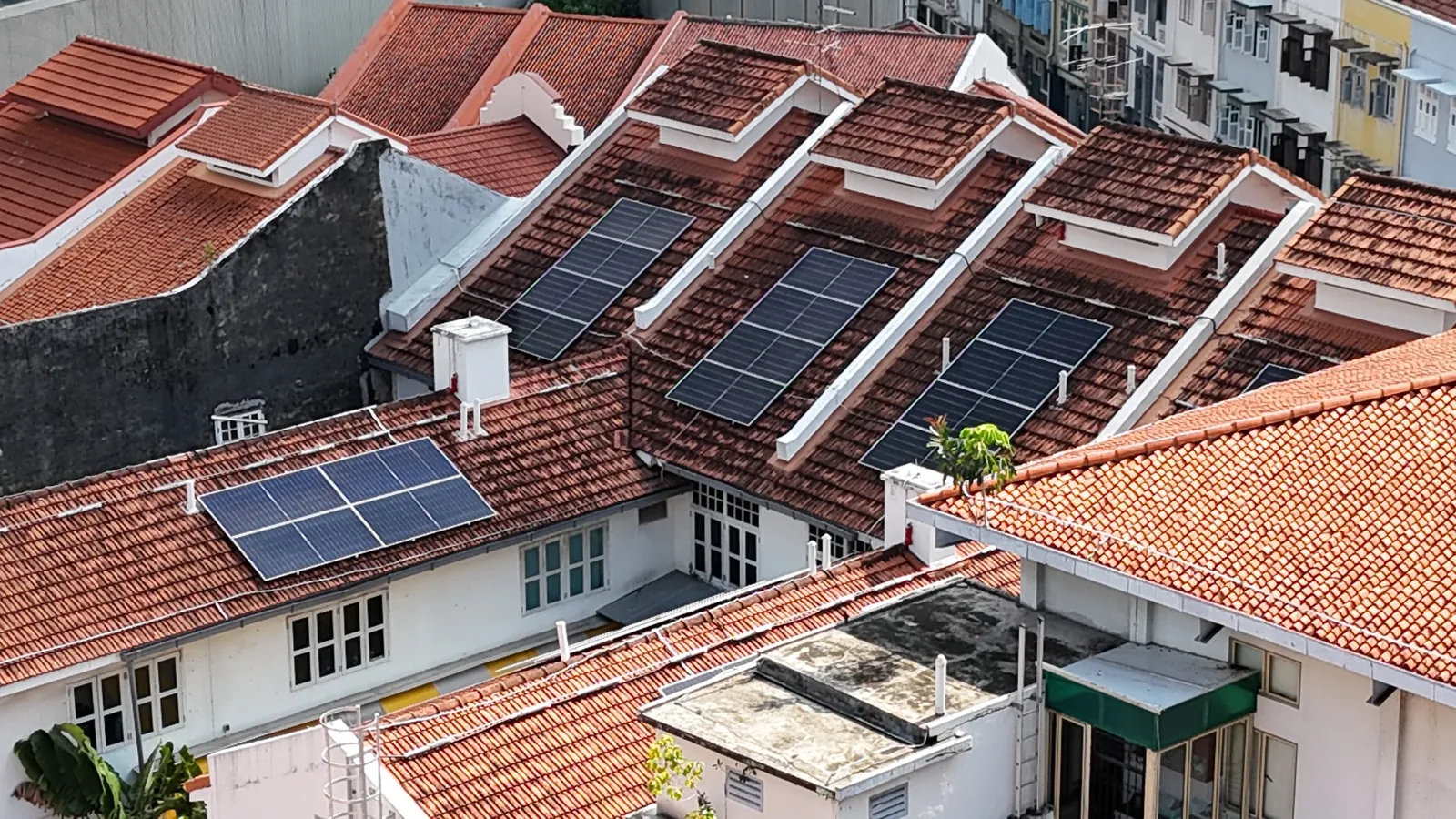 Mandala Club conservation building rooftop solar installation Singapore