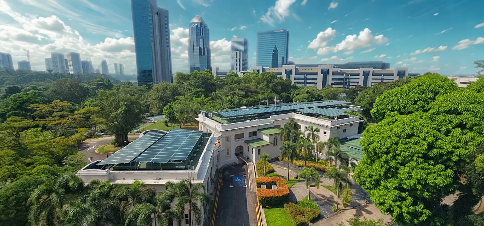 SP Jain Global Management School rooftop solar on heritage campus Singapore